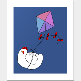 Kite Chicken Posters and Art